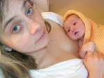 Katarina with our baby boy born 08:17 on Jan 8 2004. 3550 g. 54 cm.