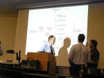 Erik Lundh, Armin Eberlein and Ole Jepsen (right) disucssing one of Ole's slides